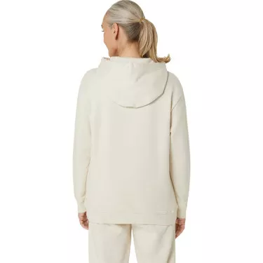 Sweat à capuche Asics Logo Femme Blanc cassé