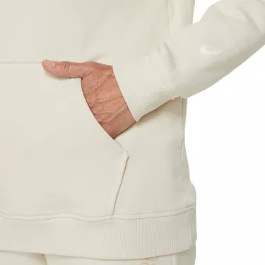 Sweat à capuche Asics Logo Femme Blanc cassé