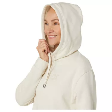 Sweat à capuche Asics Logo Femme Blanc cassé