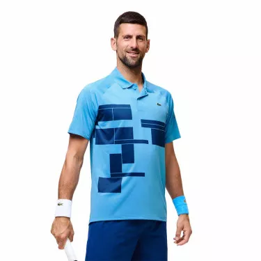 Lacoste Tennis Novak Djokovic Player Blauw Polo