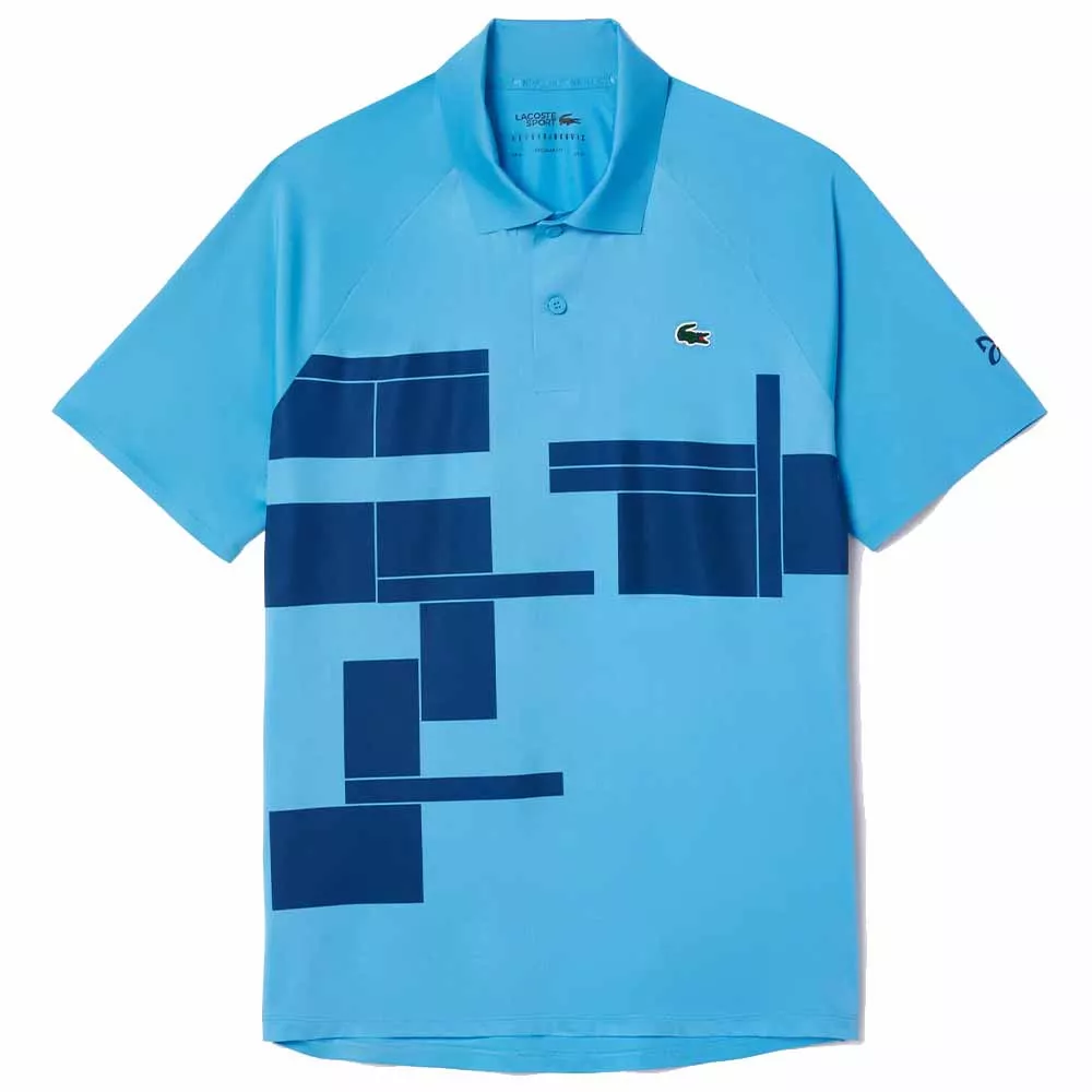 Lacoste Tennis Novak Djokovic Player Blauw Polo