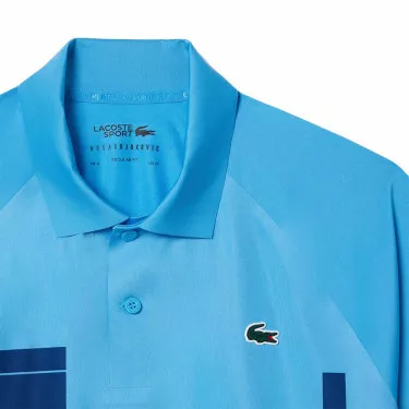 Lacoste Tennis Novak Djokovic Player Blauw Polo