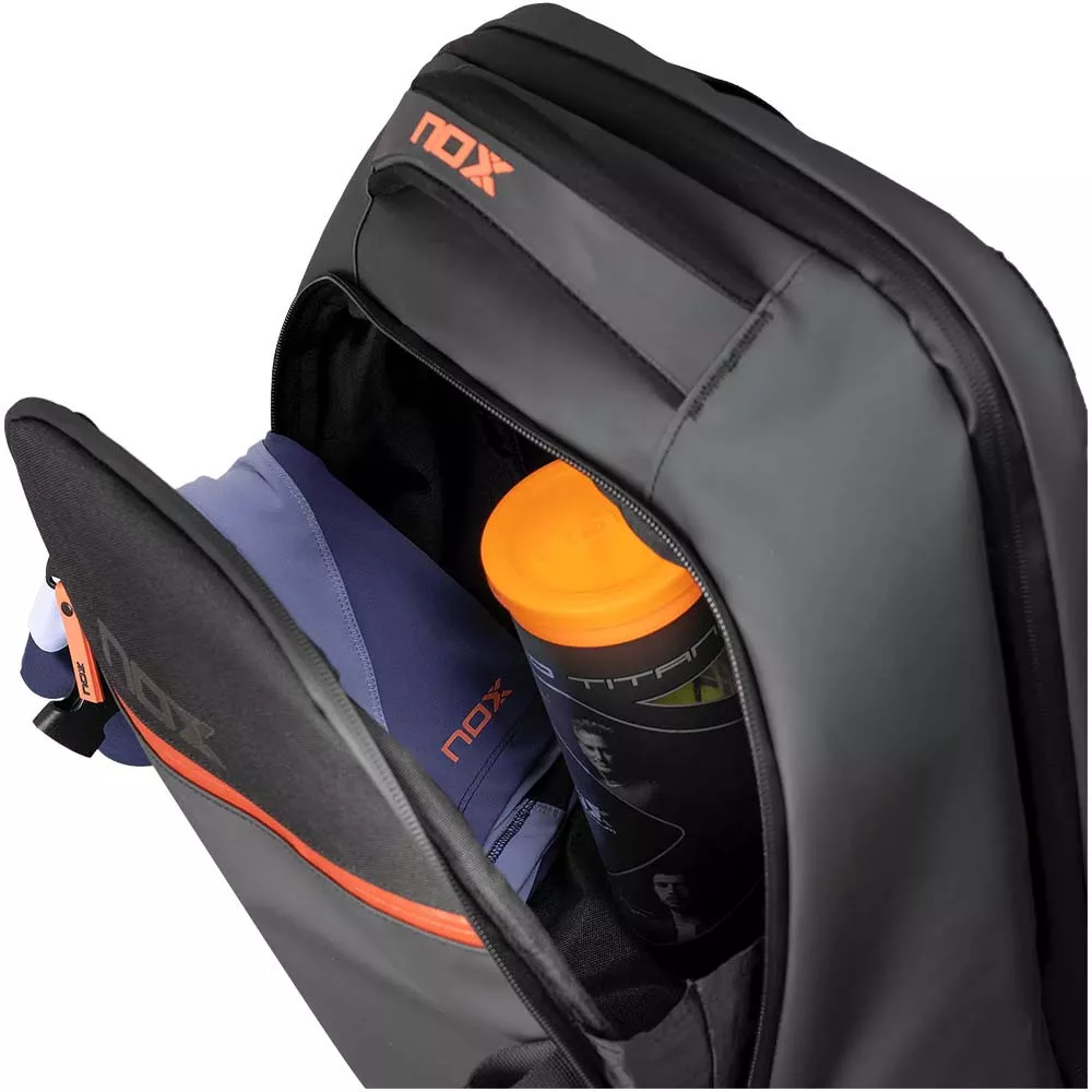 Nox Luxury Open Series Zwart / Rood rugzak