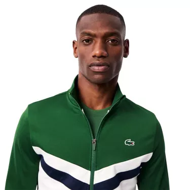 Veste zippée Lacoste Tennis Vert / Blanc