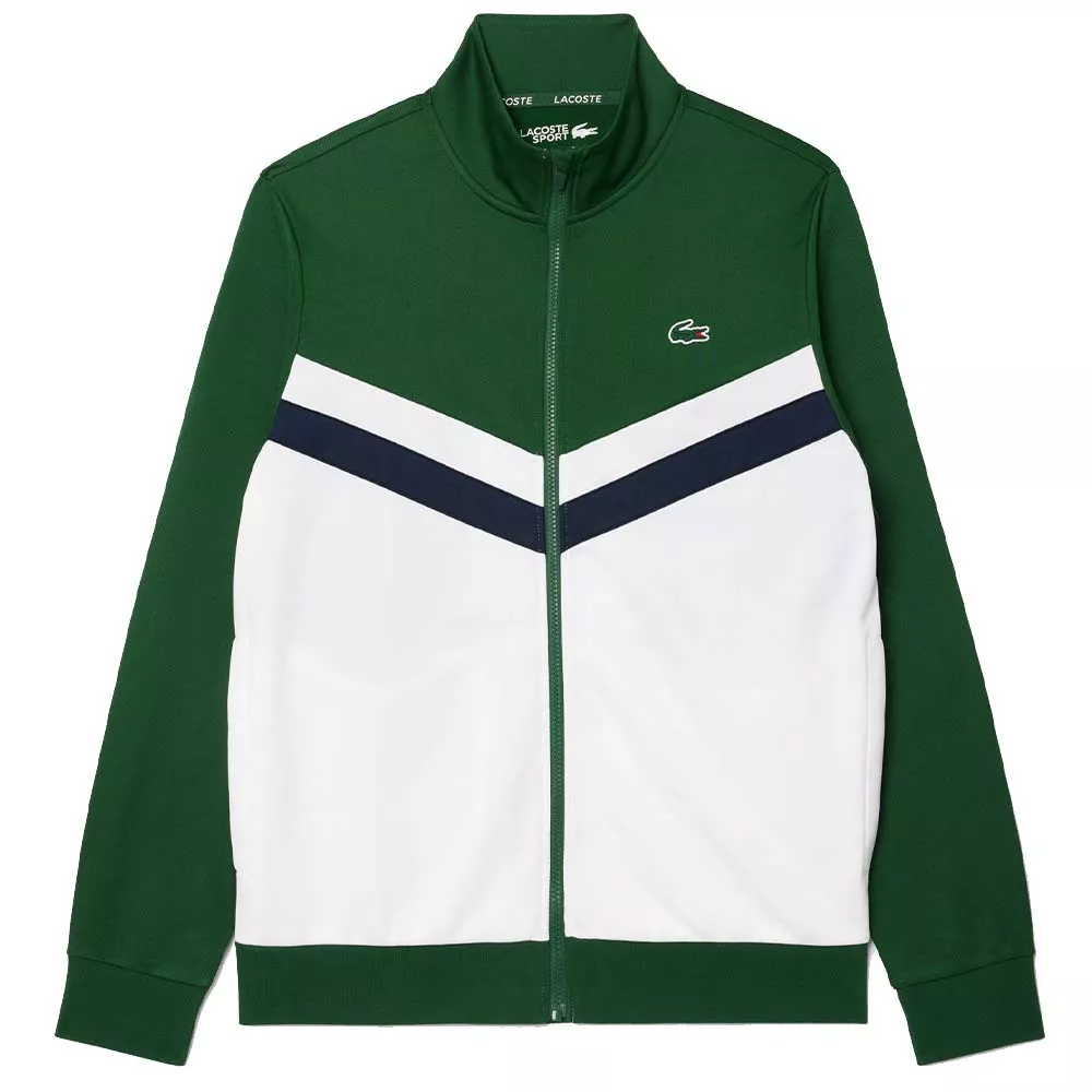 Veste zippée Lacoste Tennis Vert / Blanc