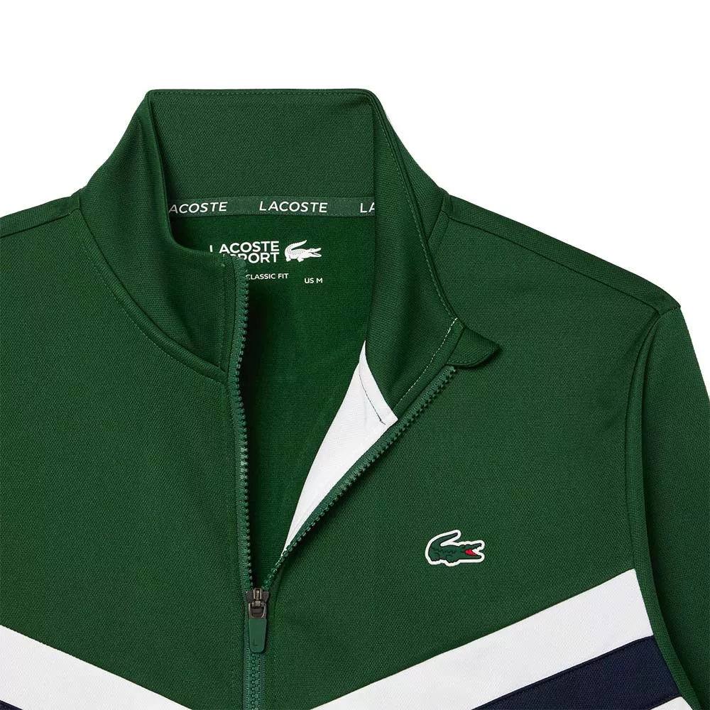 Veste zippée Lacoste Tennis Vert / Blanc