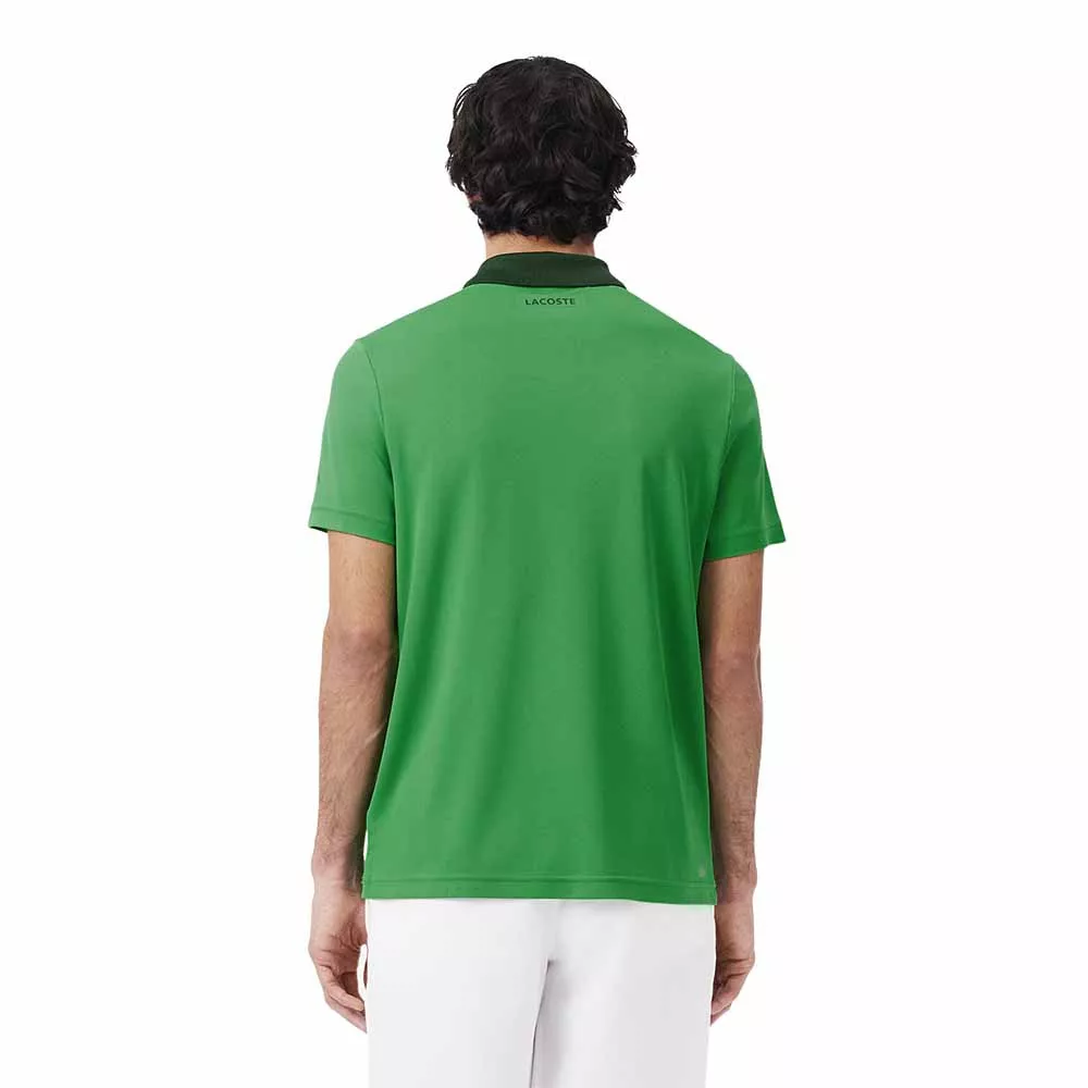 Polo Lacoste Tennis Novak Djokovic Vert / Marine Version Fan