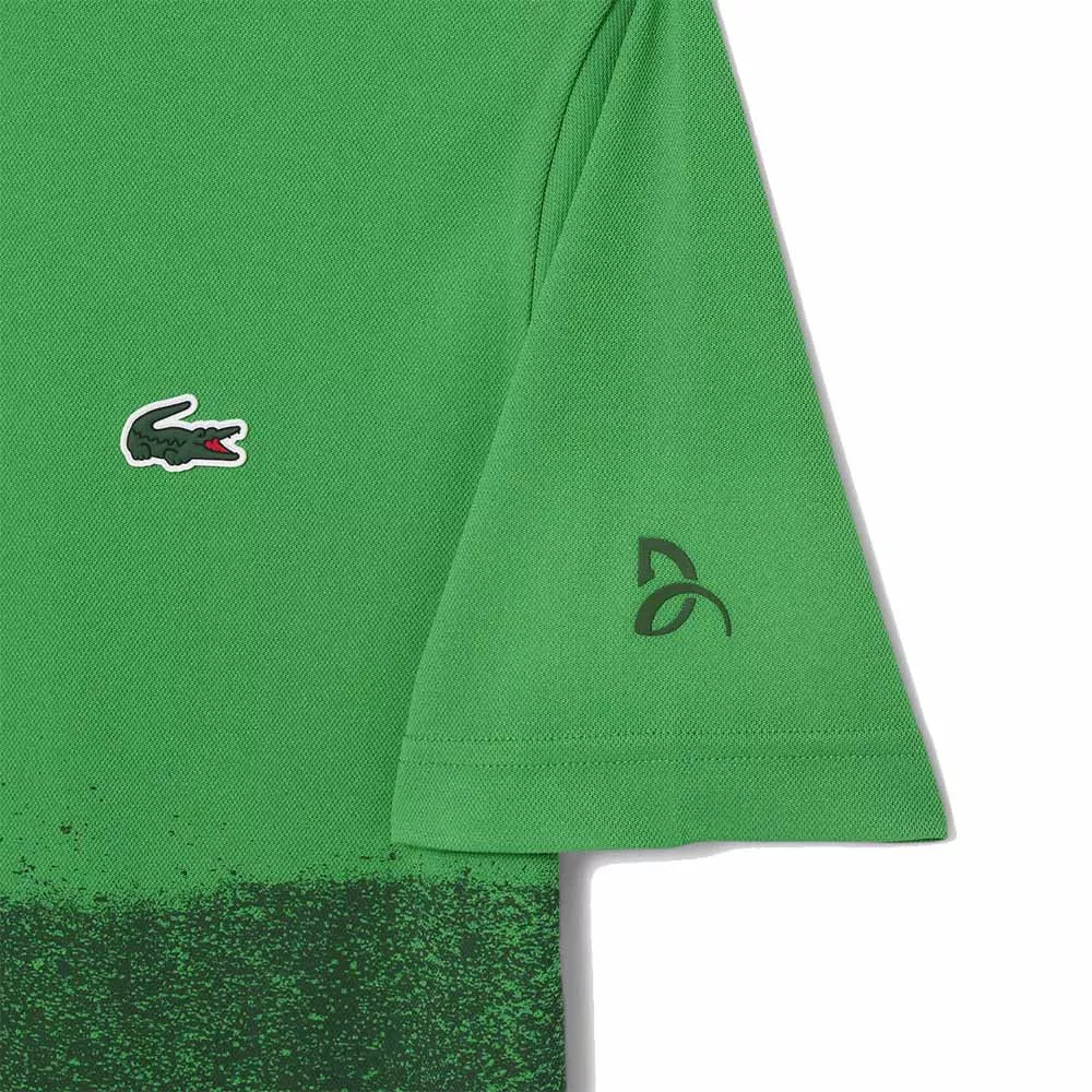 Polo Lacoste Tennis Novak Djokovic Vert / Marine Version Fan
