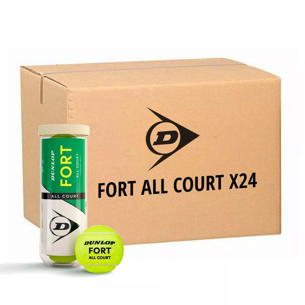 Doos 24 tubes van 3 Dunlop Fort All Court ballen