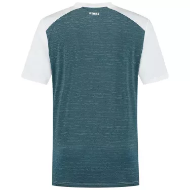 T-Shirt K-Swiss Hypercourt Mix Melange Crew Blanc / Bleu pétrole