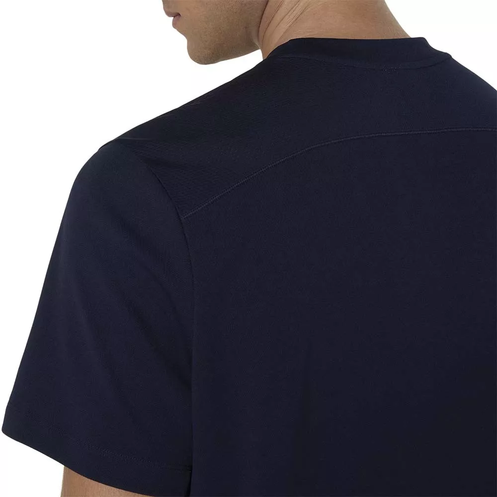 Asics Court T-Shirt Marineblauw / Oranje