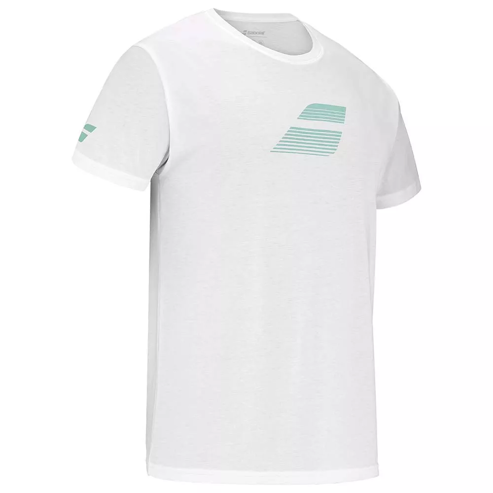T-Shirt Babolat Exercise Big Flag Blanc