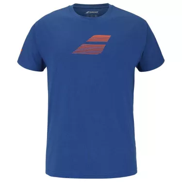 T-Shirt Babolat Exercise Big Flag Bleu / Orange