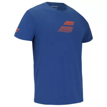 T-Shirt Babolat Exercise Big Flag Bleu / Orange