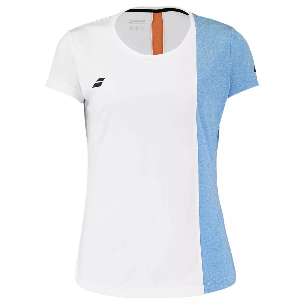 T-Shirt Babolat Play Cap Femme Blanc / Bleu