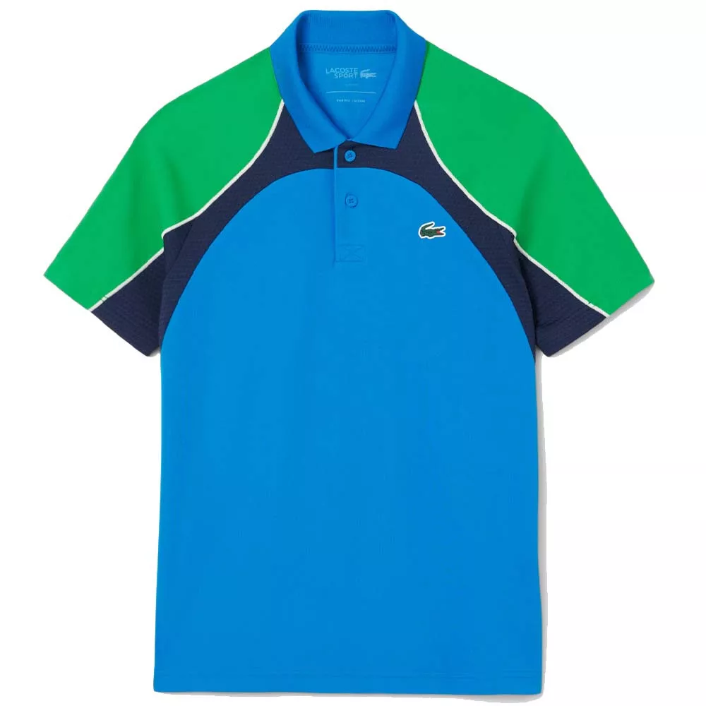 Lacoste Tennis Color-Block Ultra Dry Blauw/Groen polo