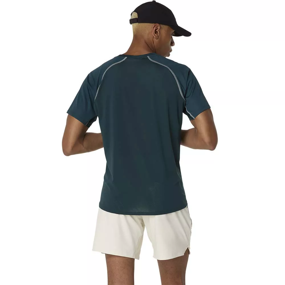 T-Shirt Asics Match Blanc Vert