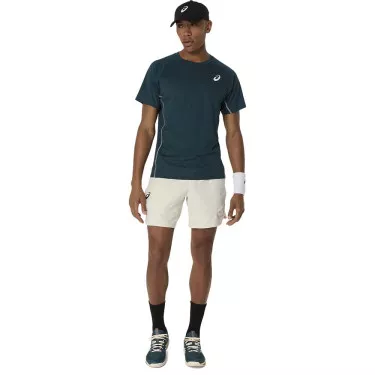 T-Shirt Asics Match Blanc Vert