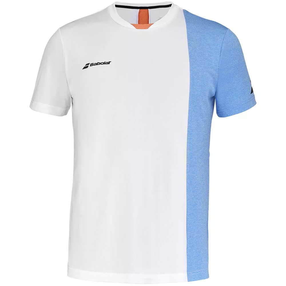 T-Shirt Babolat Play Crew Neck Blanc / Bleu