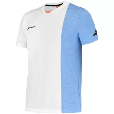 T-Shirt Babolat Play Crew Neck Blanc / Bleu