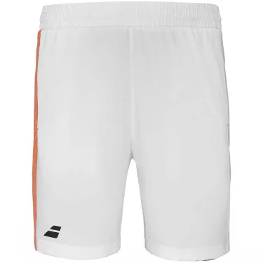 Short Babolat Junior Play Blanc / Orange