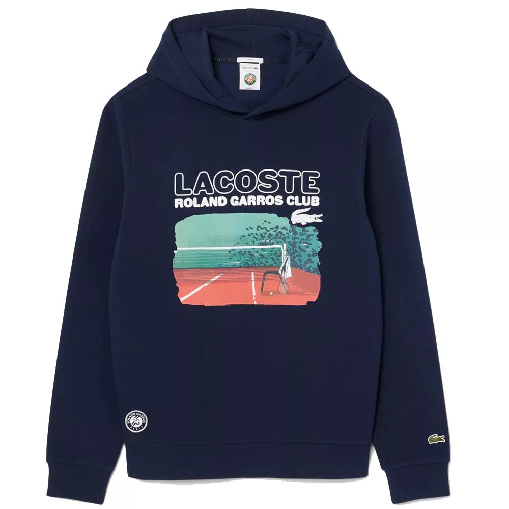 Sweat à capuche Lacoste Roland Garros Club Bleu marine