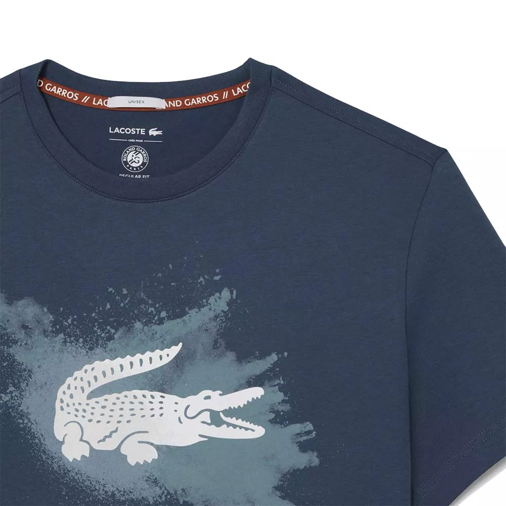 Lacoste Roland Garros Unisex Marineblauw T-shirt