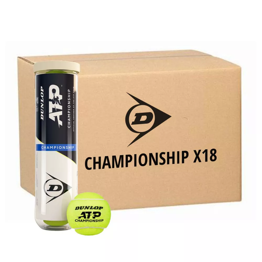 Doos 18 tubes van 4 Dunlop ATP Championship ballen