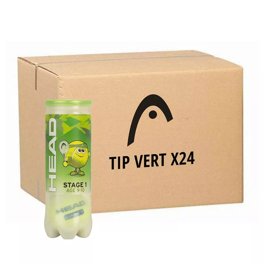 Doos met 24 tubes met 3 Head TIP Groen-ballen