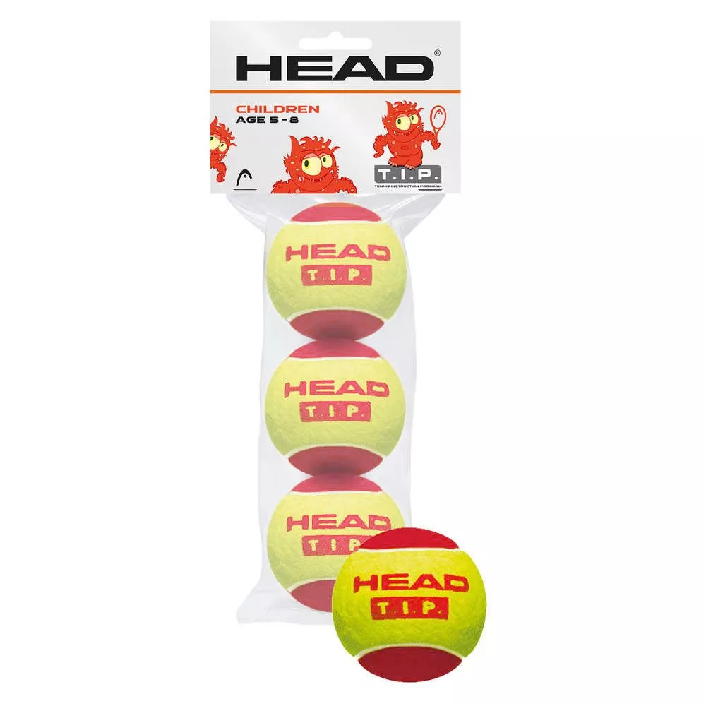 Zakje 3 ballen Head TIP Rood