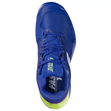 Chaussures Babolat Jet Mach 3 All Court Junior Bleu marine / Vert