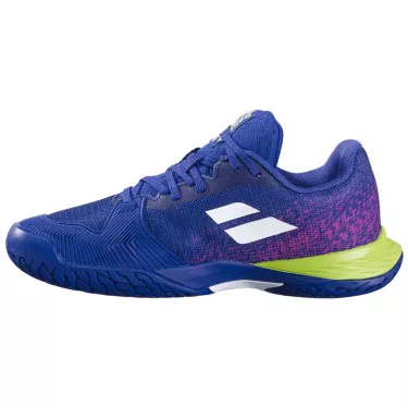Chaussures Babolat Jet Mach 3 All Court Junior Bleu marine / Vert