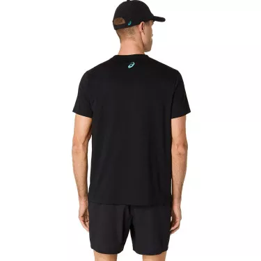 T-Shirt Asics Court Core Graphic Noir