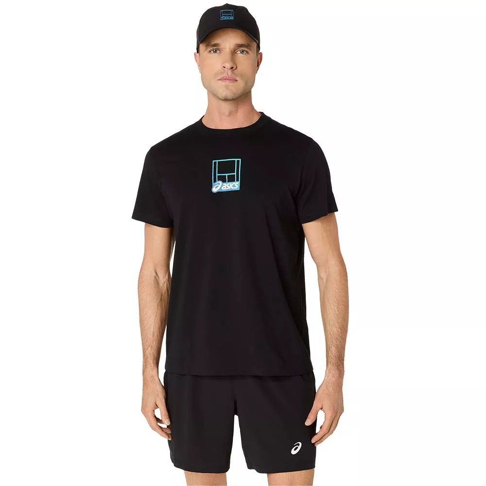T-Shirt Asics Court Core Graphic Noir