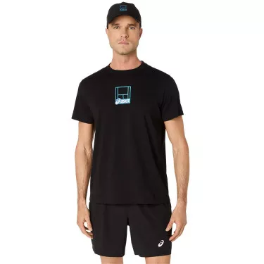 T-Shirt Asics Court Core Graphic Noir
