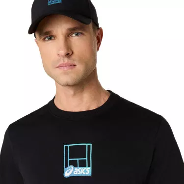 T-Shirt Asics Court Core Graphic Noir