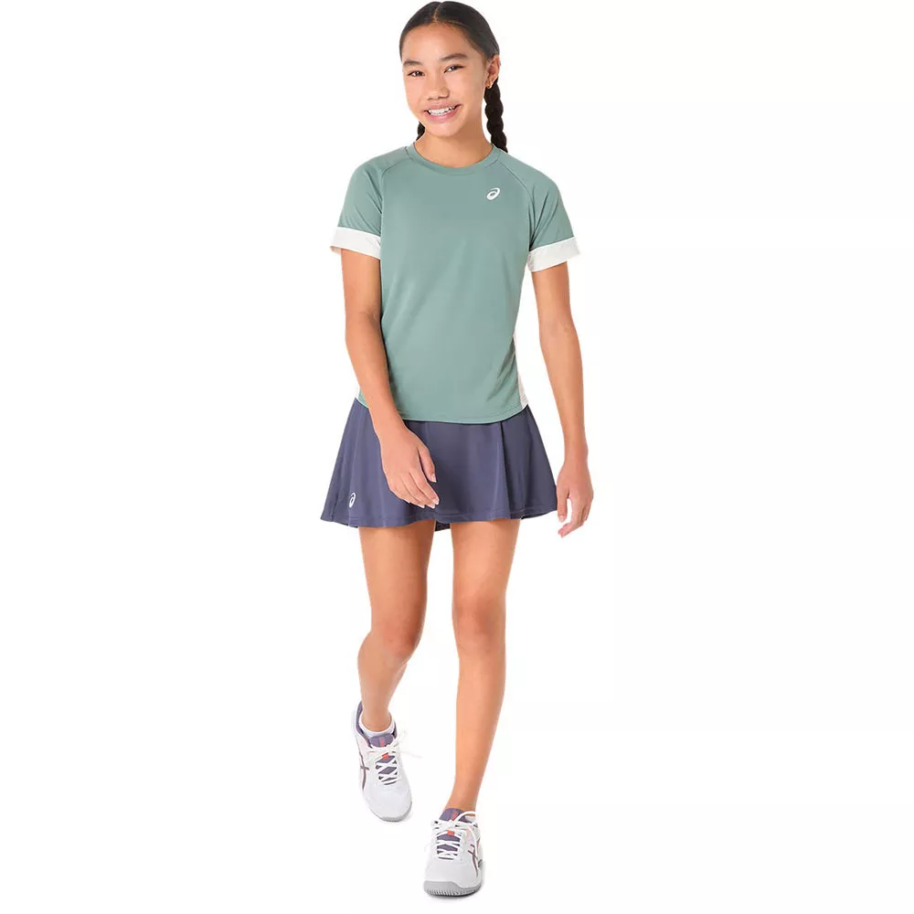 T-Shirt Asics Fille Vert Gris / Crème