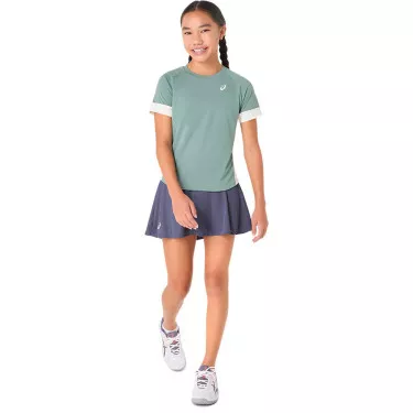 T-Shirt Asics Fille Vert Gris / Crème