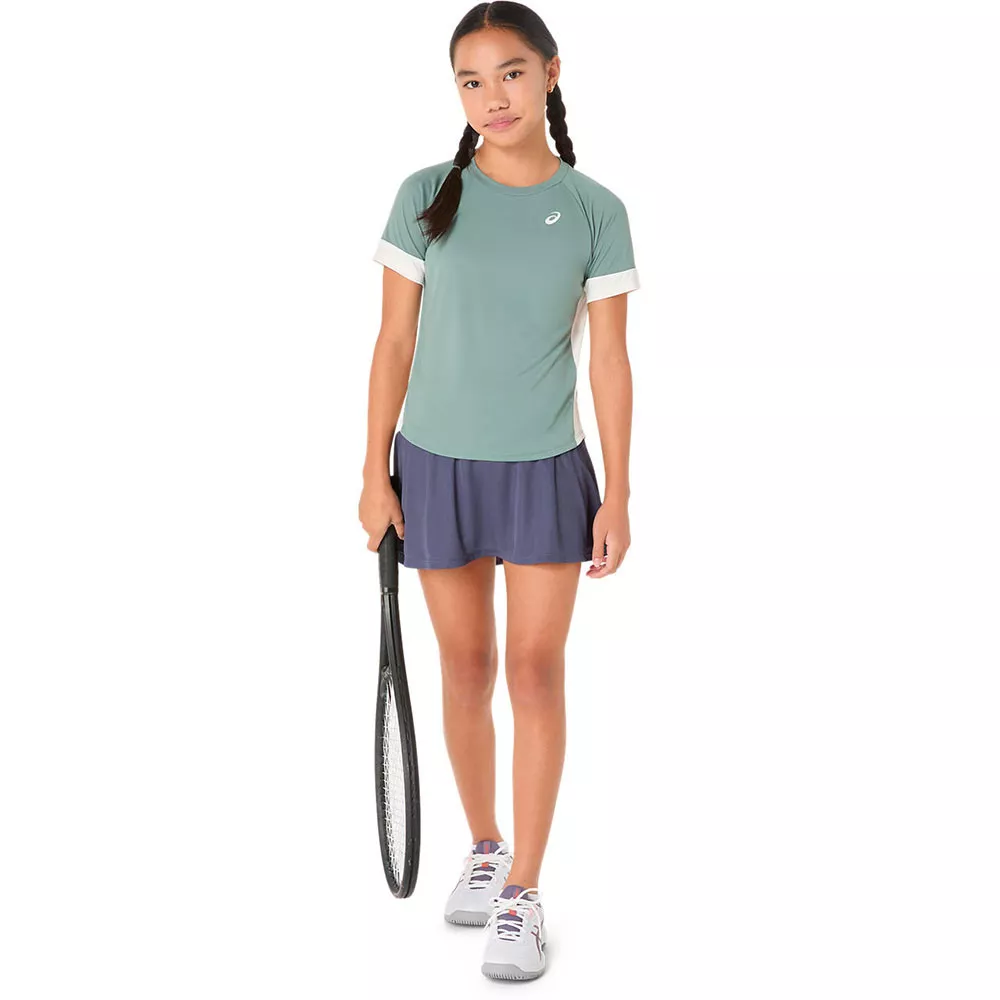 T-Shirt Asics Fille Vert Gris / Crème