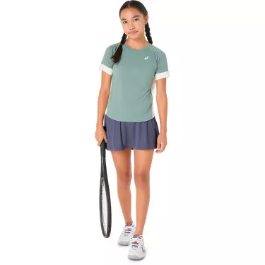 T-Shirt Asics Fille Vert Gris / Crème