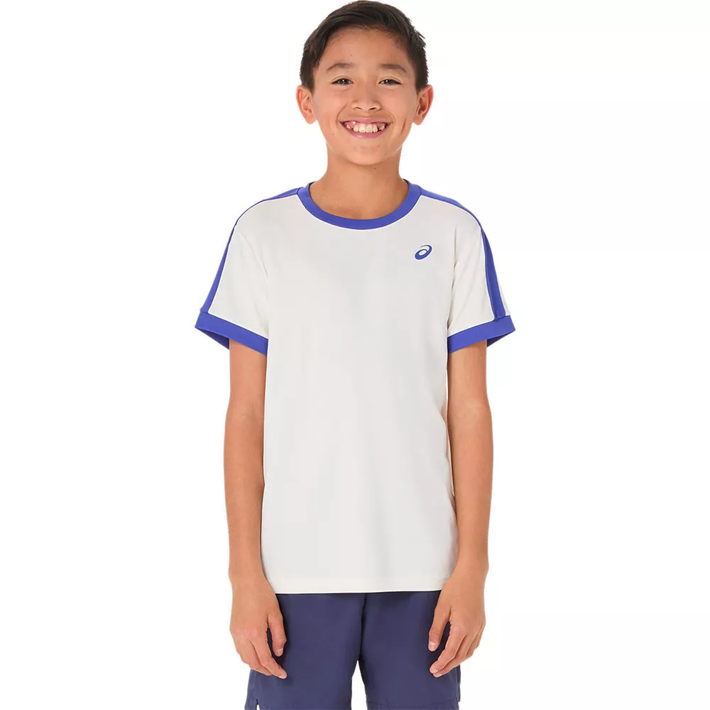 T-Shirt Asics Jongens Crème / Blauw