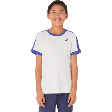 T-Shirt Asics Jongens Crème / Blauw