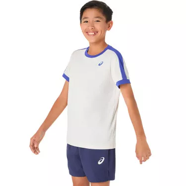 T-Shirt Asics Jongens Crème / Blauw