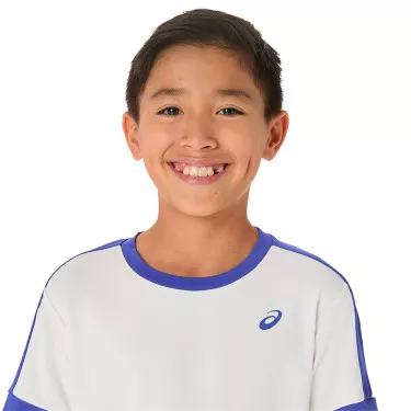 T-Shirt Asics Jongens Crème / Blauw