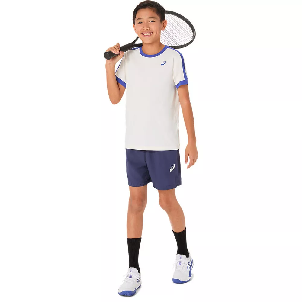 T-Shirt Asics Jongens Crème / Blauw