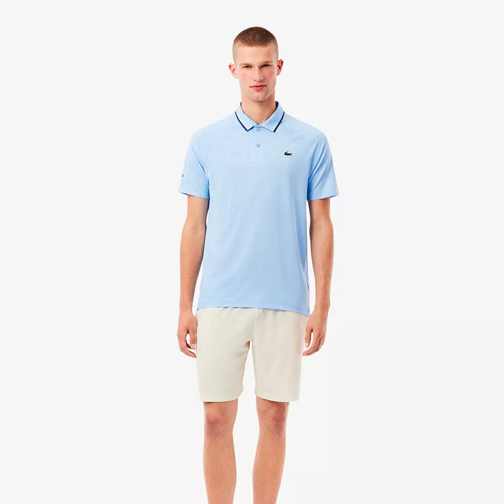 Polo Lacoste Tennis Novak Djokovic On Court Bleu Pastel