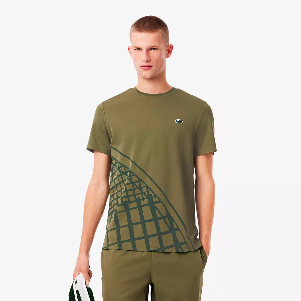 T-shirt Lacoste Ultra Dry Imprimé Kaki