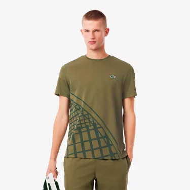 T-shirt Lacoste Ultra Dry Imprimé Kaki