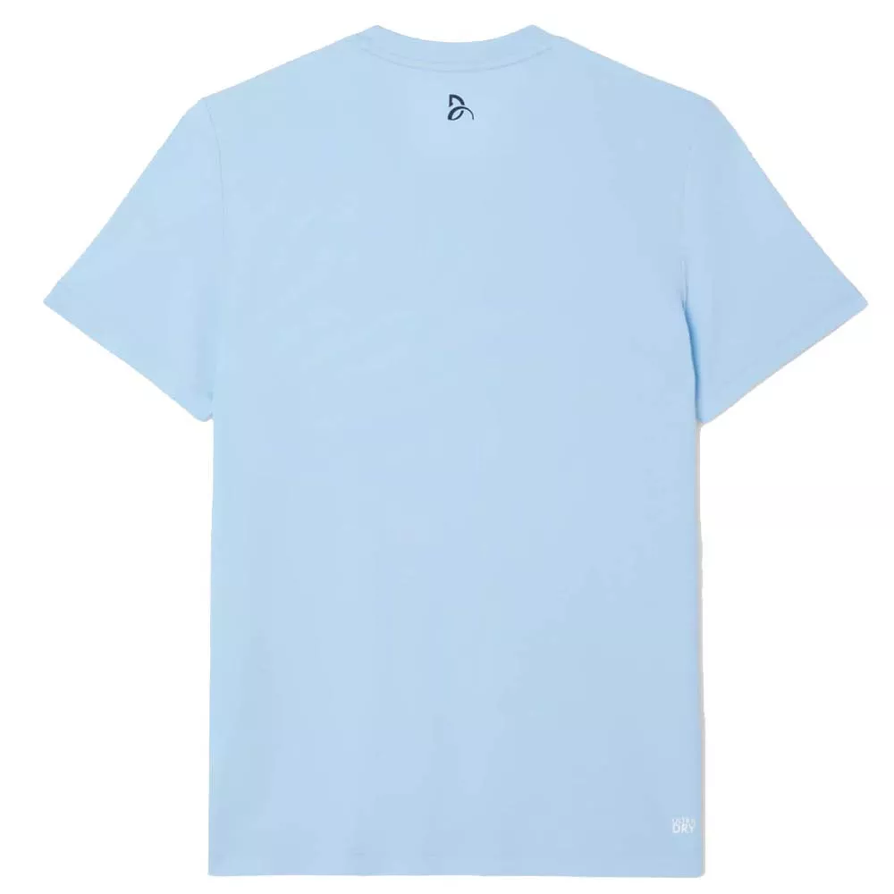 T-shirt Lacoste Tennis Novak Djokovic Ultra Dry Imprimé Bleu clair