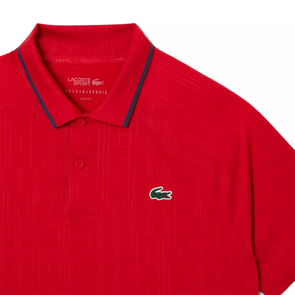 Polo Lacoste Tennis Novak Djokovic Rood
